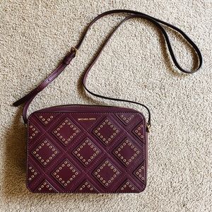 Maroon Michael Kors crossbody bag - like new!